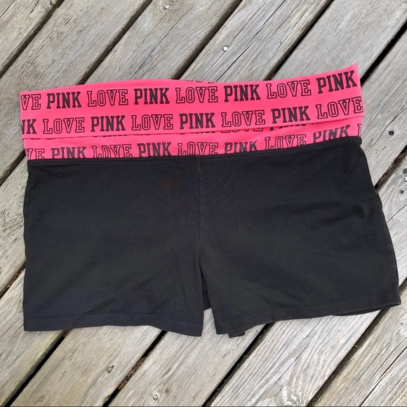 PINK Victoria's Secret Pants - Pink Victoria Secret Shorts Roll Over Waist Lrg